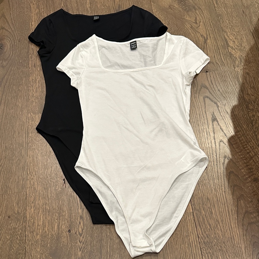 SHEIN Black and White Bodysuits